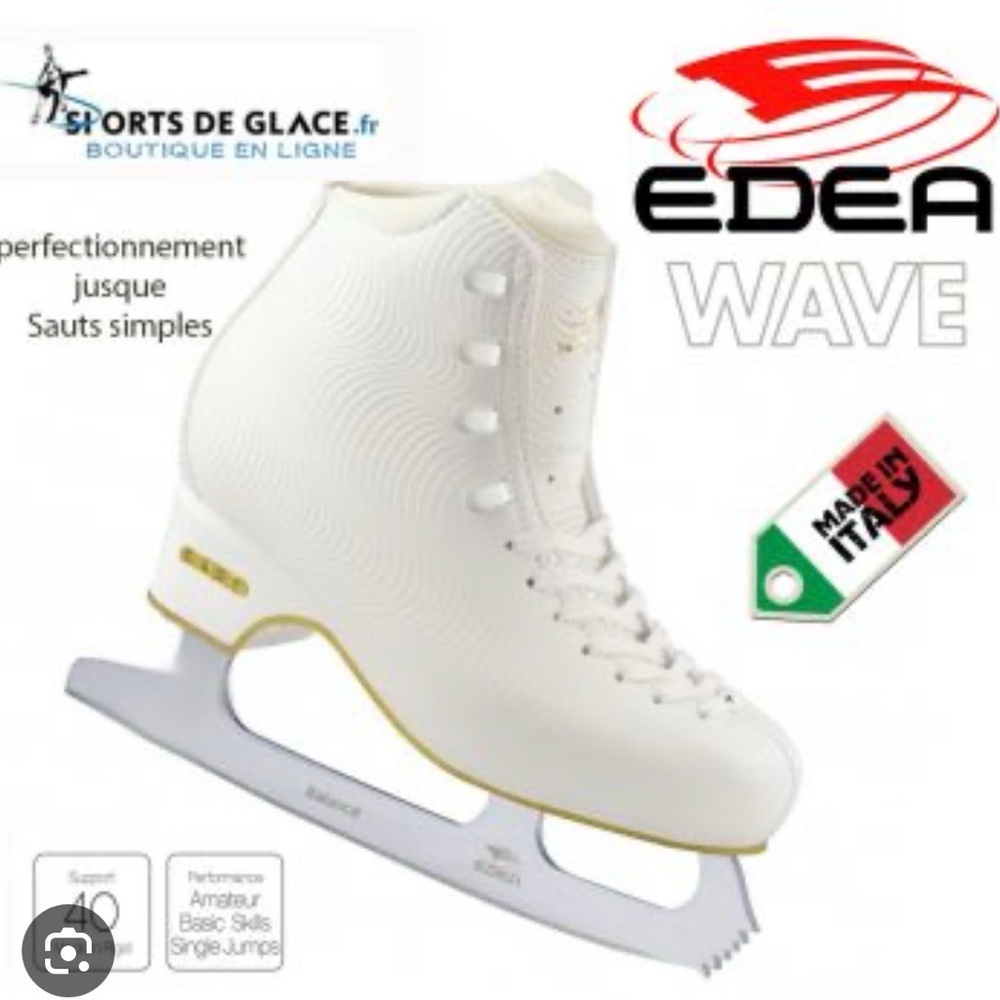 Edea Ivory Wave Ice Skates for Kids 215c